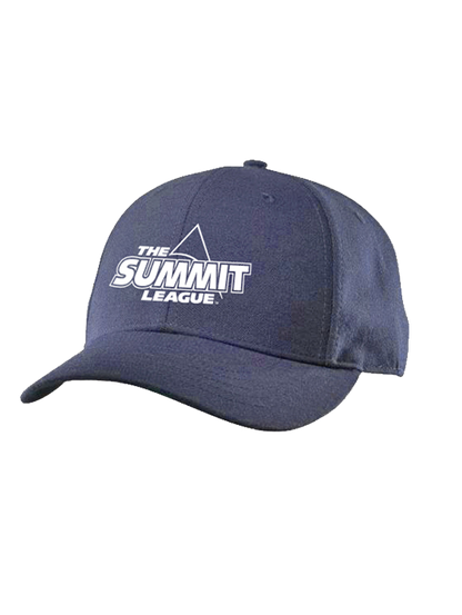 R550SL-SB - Richardson - UMP Surge 550 - Navy 8 (softball) Stitch FITTED Hat with Summit League Embroidered Logo