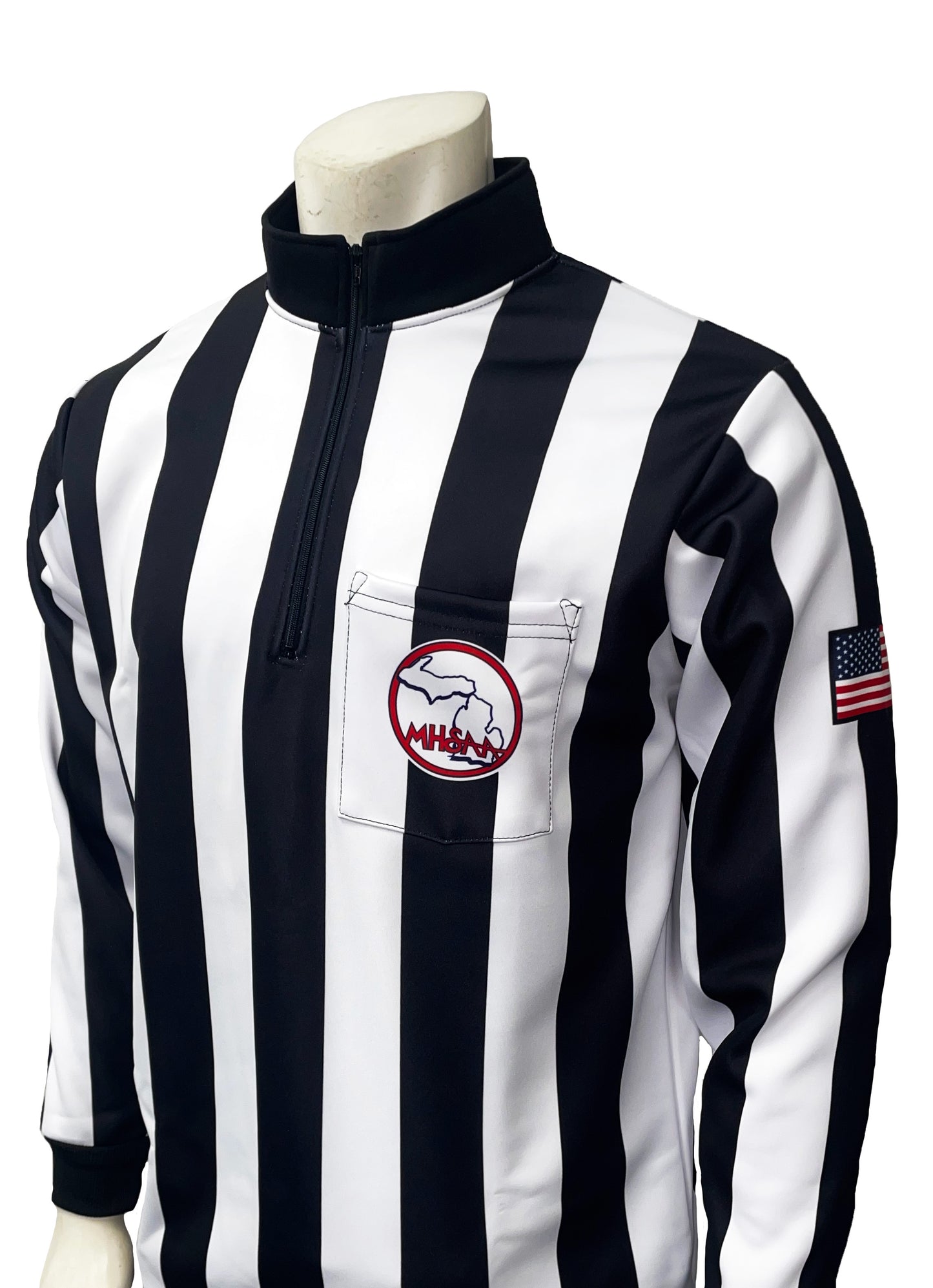 USA129MI - Smitty USA - Dye Sub Michigan Cold Weather Water Resistant Football Long Sleeve Shirt