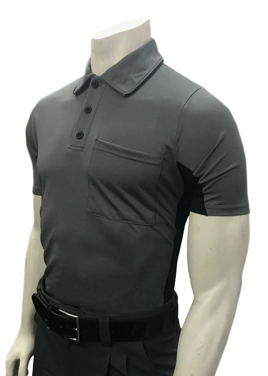 BBS314 - "BODY FLEX" Smitty "Major League" Style Short Sleeve Umpire Shirts - Available in Black/Charcoal Grey, Sky Blue/Black, Charcoal Grey/Black