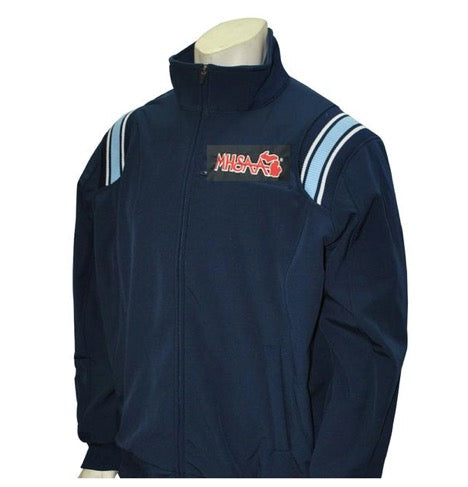 BBS330MI-Smitty Navy Major League Style All Weather Fleece Jacket with MHSAA Embroidered Logo