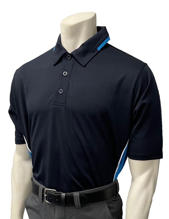 BBS345 - Men's "BODY FLEX" Smitty "NCAA SOFTBALL" Short Sleeve Umpire Shirts - Available in Midnight Navy/Bright Blue or Bright Blue/Midnight Navy
