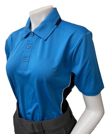 BBS346 - Women's "BODY FLEX" Smitty "NCAA SOFTBALL" Short Sleeve Umpire Shirts - Available in Midnight Navy/Bright Blue or Bright Blue/Midnight Navy
