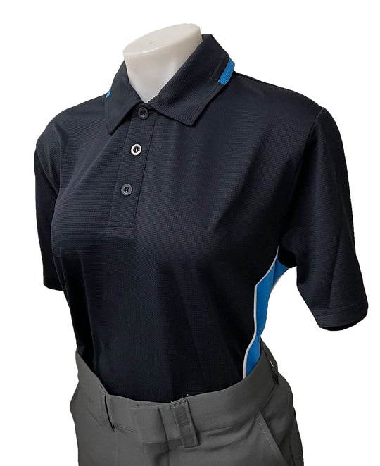 BBS346 - Women's "BODY FLEX" Smitty "NCAA SOFTBALL" Short Sleeve Umpire Shirts - Available in Midnight Navy/Bright Blue or Bright Blue/Midnight Navy