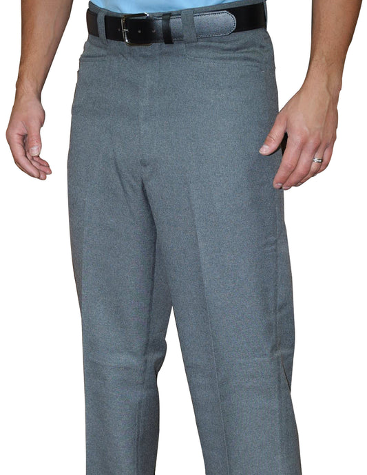 BBS380-Smitty Flat Front Plate Pants - Heather Grey Only
