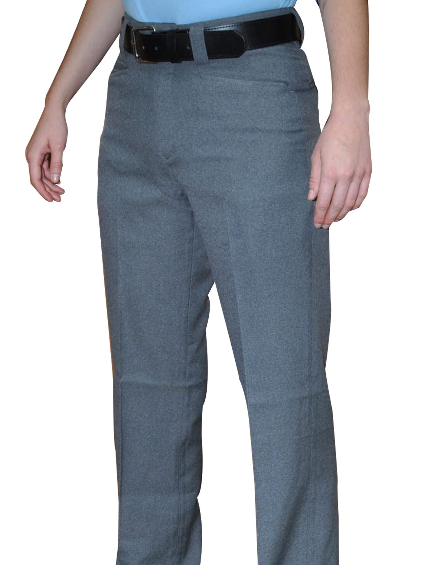 BBS379-Smitty Women's Flat Front Combo Pants-Heather Grey Only