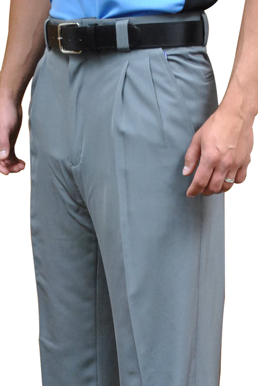 BBS391-Smitty "4-Way Stretch" Pleated Combo Pants-Heather Grey