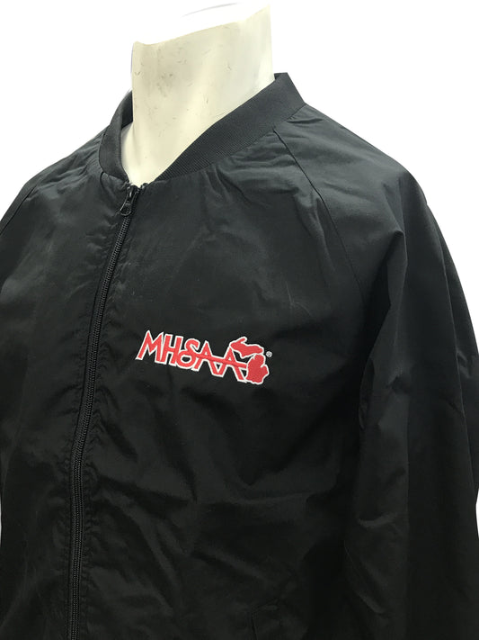 BKS220MI-Smitty Black Jacket with Full Front Zipper with MHSAA Embroidered Logo