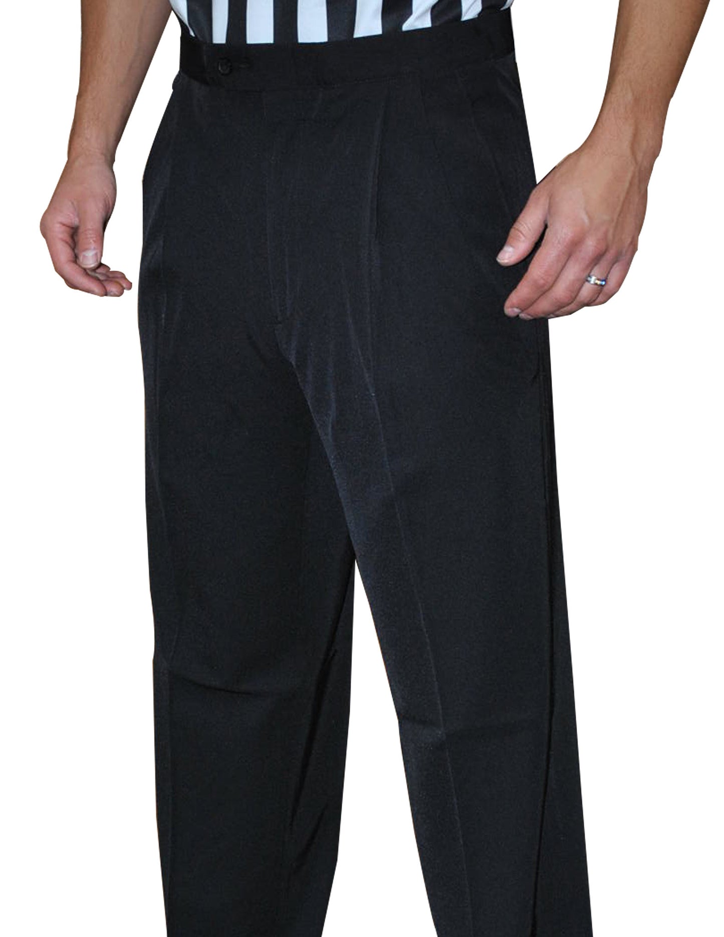 BKS271-Smitty 100% Polyester Pleated Pants w/ Slash Pockets