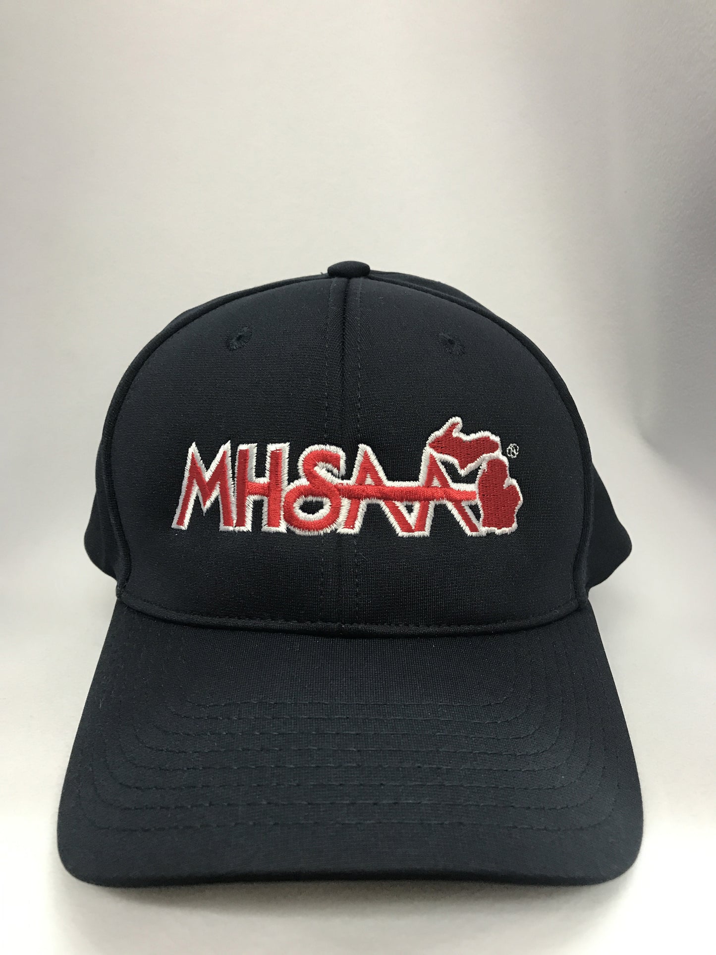 HT308MI - Smitty - 8 Stitch Navy Flex Fit Umpire (BASE) Hat with MHSAA Embroidered Logo