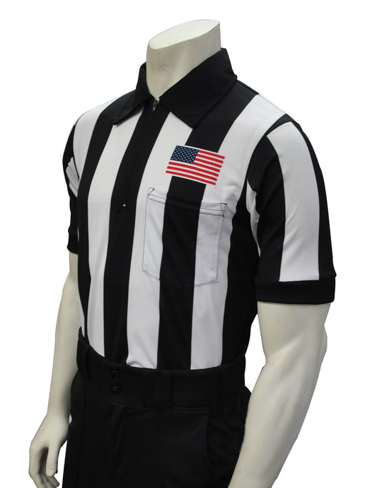 USA109- Smitty USA - Dye Sub Football Short Sleeve Shirt w/ Flag Over Pocket