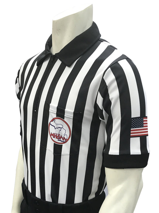 USA100MI-Smitty USA - Dye Sub Michigan Wrestling Short Sleeve Shirt
