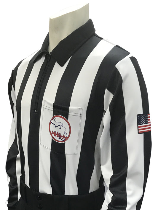 USA118MI- Smitty USA - Dye Sub Michigan Football Long Sleeve Shirt