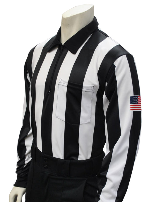 USA138-Smitty USA - Dye Sub Football Long Sleeve Shirt w/ Flag on Sleeve