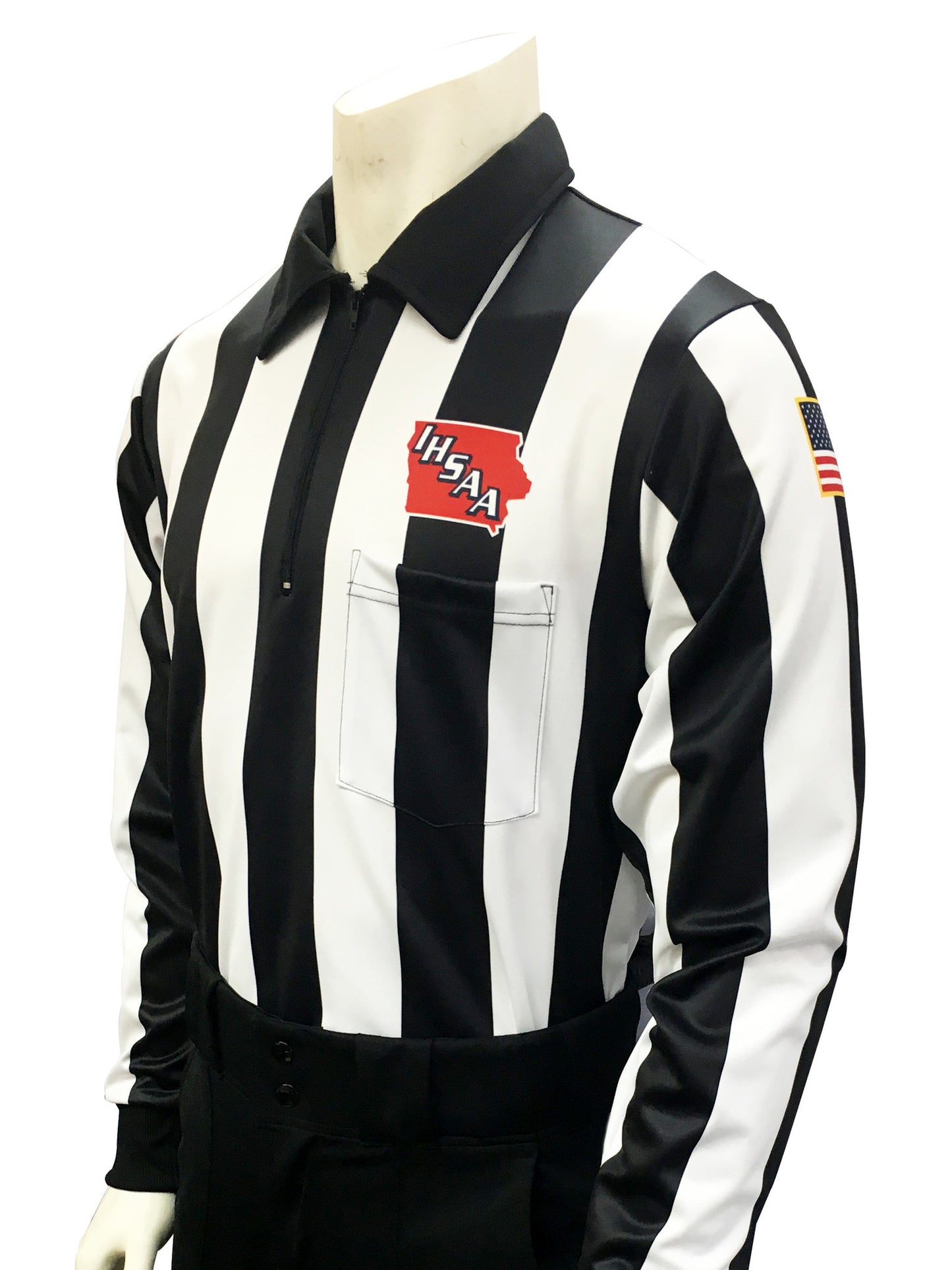 USA138IA-Smitty USA - Dye Sub Iowa Football Long Sleeve Shirt 2.25inch Stripe