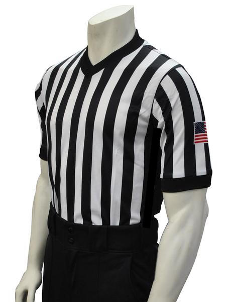 USA201-607  Smitty USA - Body Flex 4-Way Stretch / Dye Sub /  Basketball V-Neck Shirt W/ Side Panel