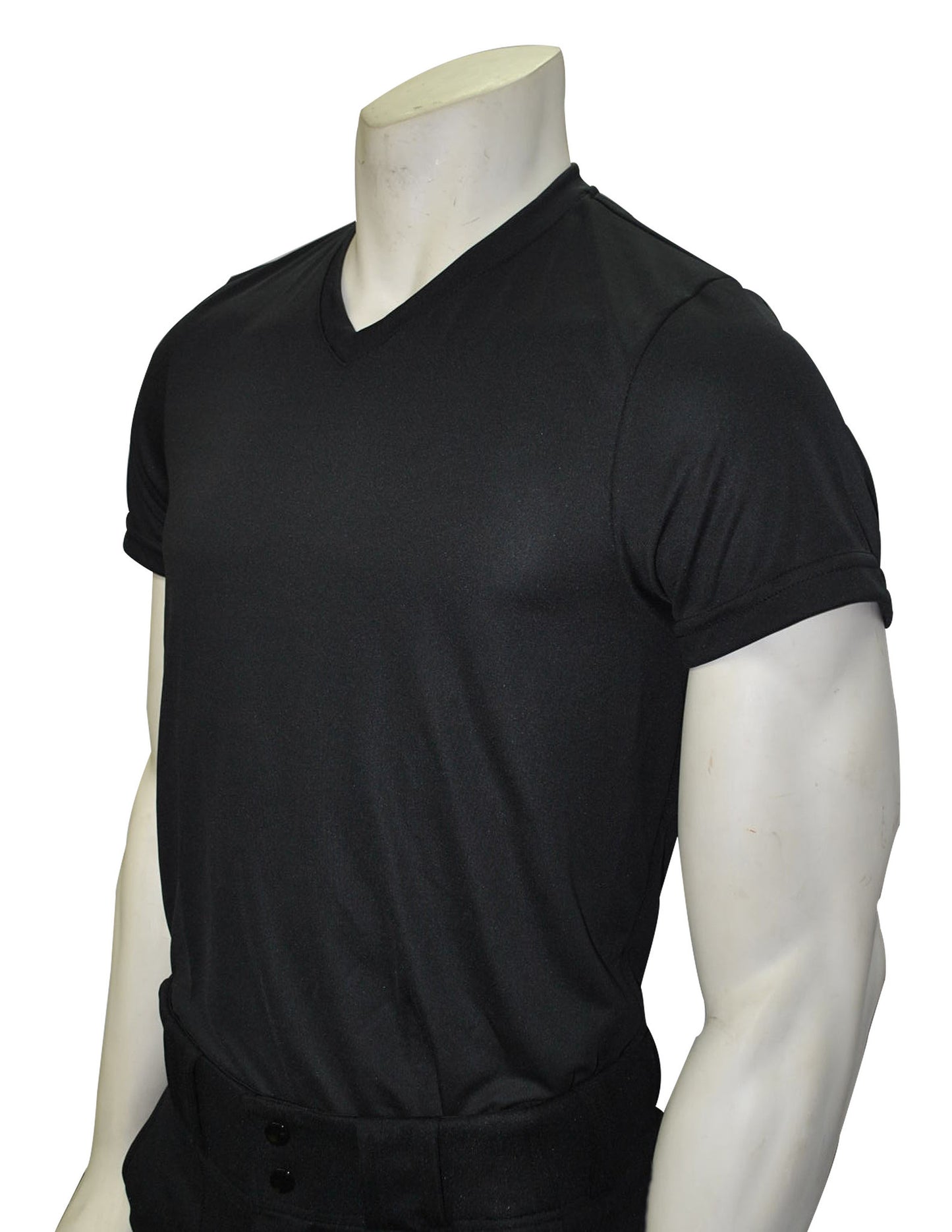 USA409-Black V-Neck Loose Fit T-shirt