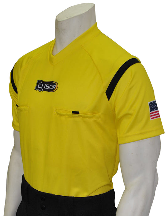 USA900LA YW-Dye Sub Louisiana Yellow Soccer Short Sleeve Shirt