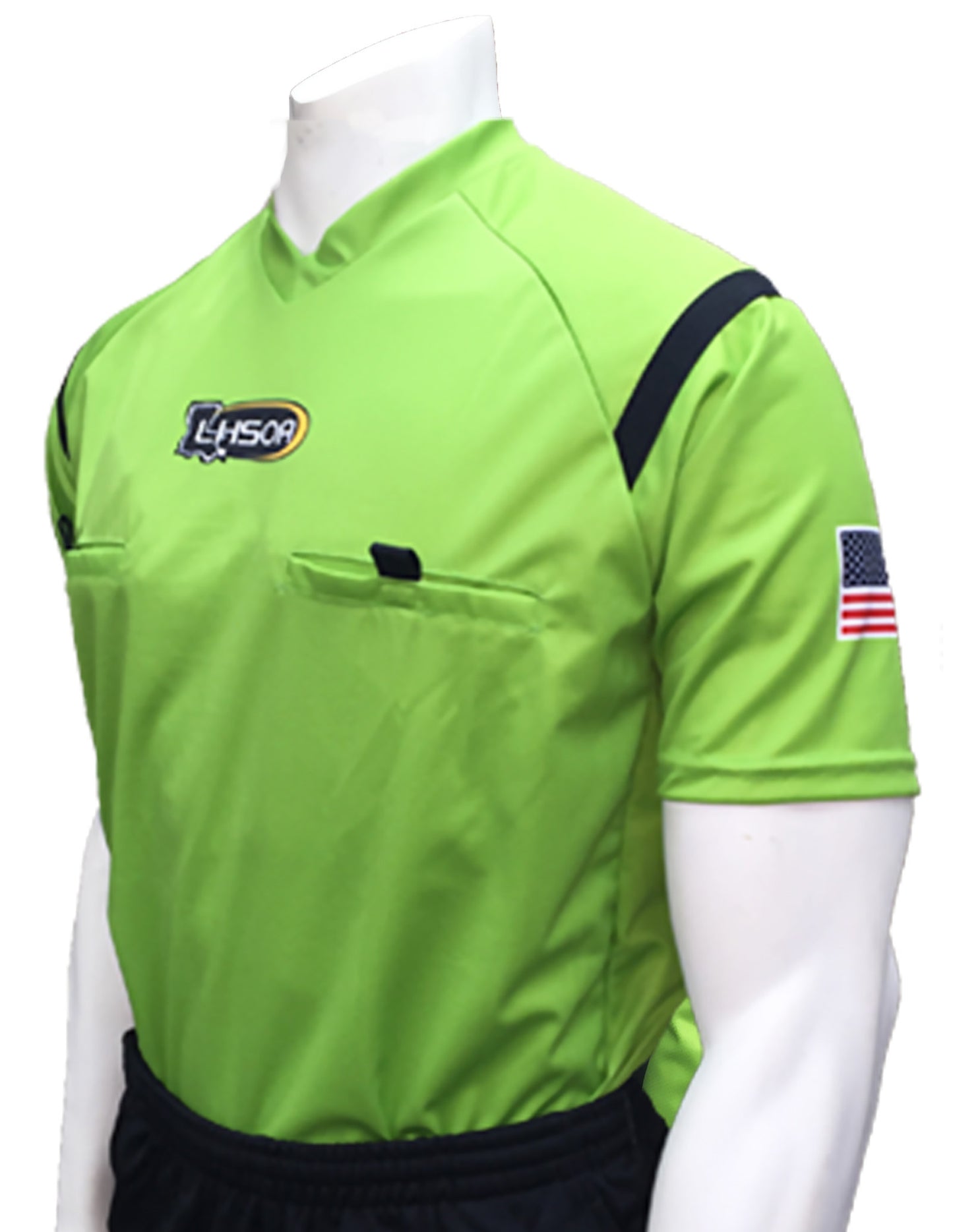 USA900LA GR-Dye Sub Louisiana Green Soccer Short Sleeve Shirt