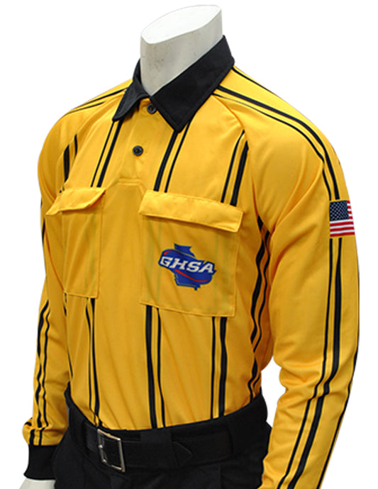 USA901GA Gold- Dye Sub Georgia Gold Soccer Long Sleeve Shirt