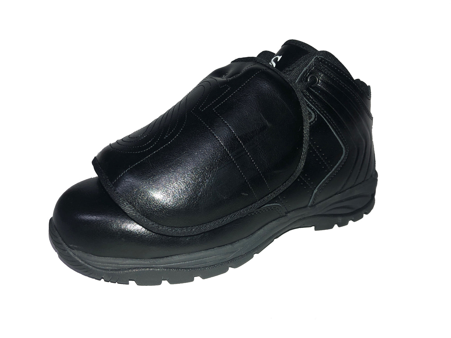 BBS-PS1 - Smitty All Black Mid-Cut Umpire Plate Shoe